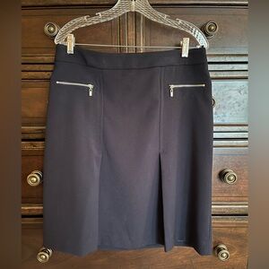 Navy Jones New York Skirt with Zipper Details